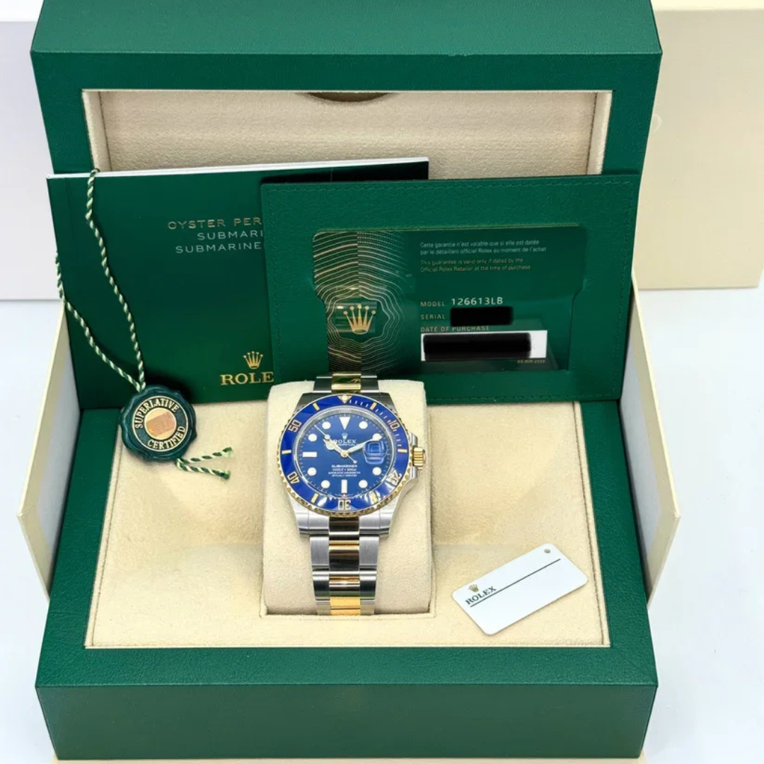 R.Submariner Gold Steel Blue Dial 41mm