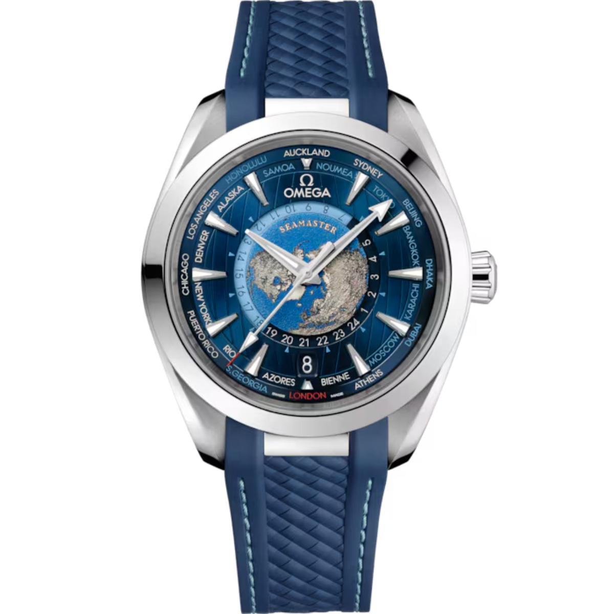 Aqua Terra Worldtimer 43mm - Classic Blue